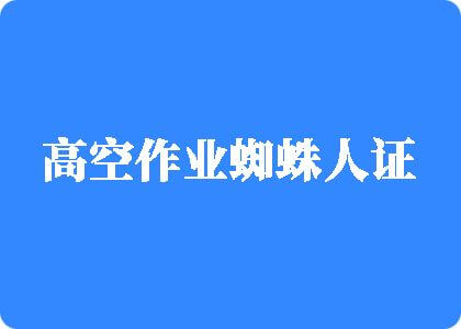 老太太操屄BBB“高空作业蜘蛛人证